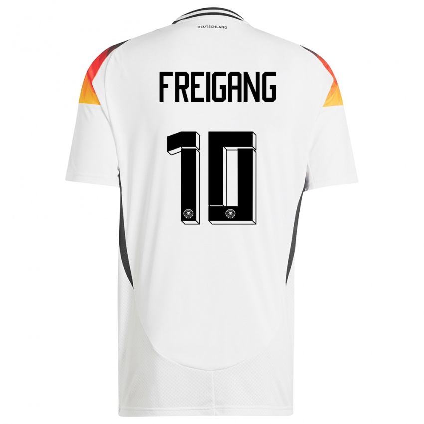 Kinder Deutschland Laura Freigang #10 Weiß Heimtrikot Trikot 24-26 T-Shirt