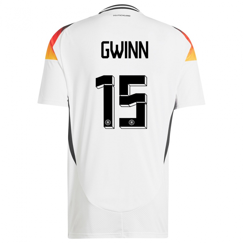 Kinder Deutschland Giulia Gwinn #15 Weiß Heimtrikot Trikot 24-26 T-Shirt