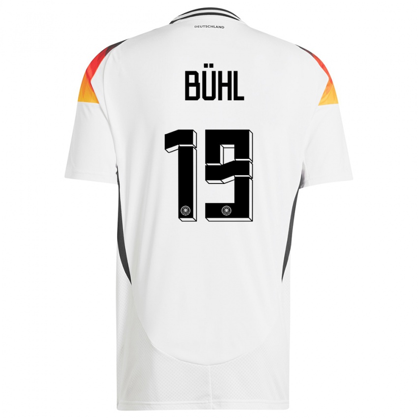 Kinder Deutschland Klara Buhl #19 Weiß Heimtrikot Trikot 24-26 T-Shirt