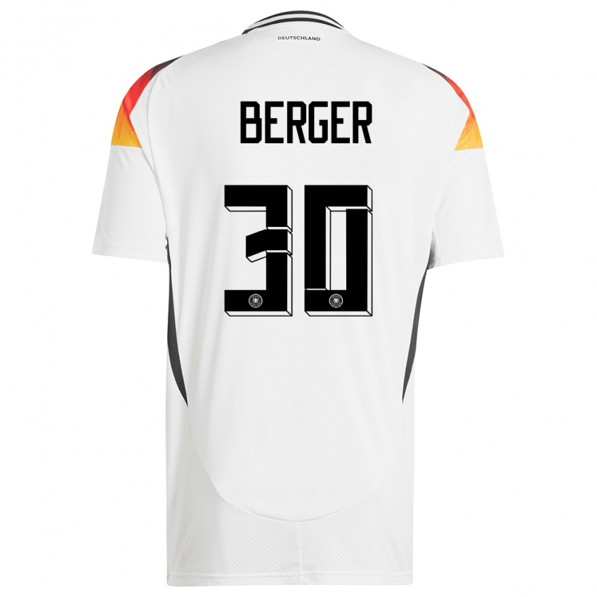 Kinder Deutschland Ann Katrin Berger #30 Weiß Heimtrikot Trikot 24-26 T-Shirt