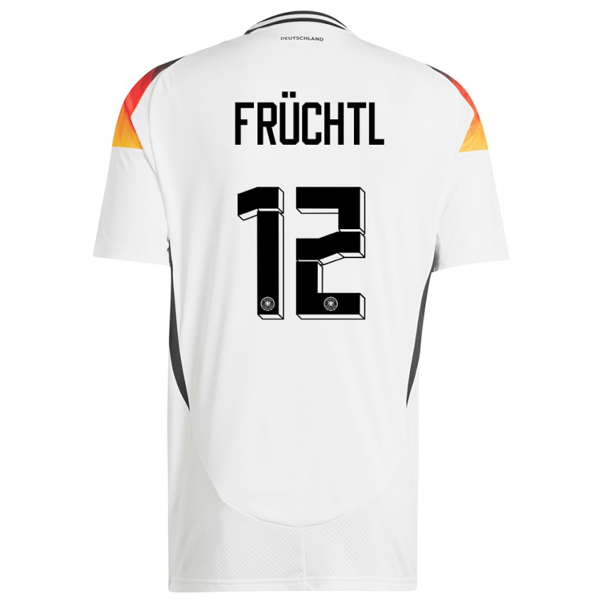 Kinder Deutschland Christian Fruchtl #12 Weiß Heimtrikot Trikot 24-26 T-Shirt