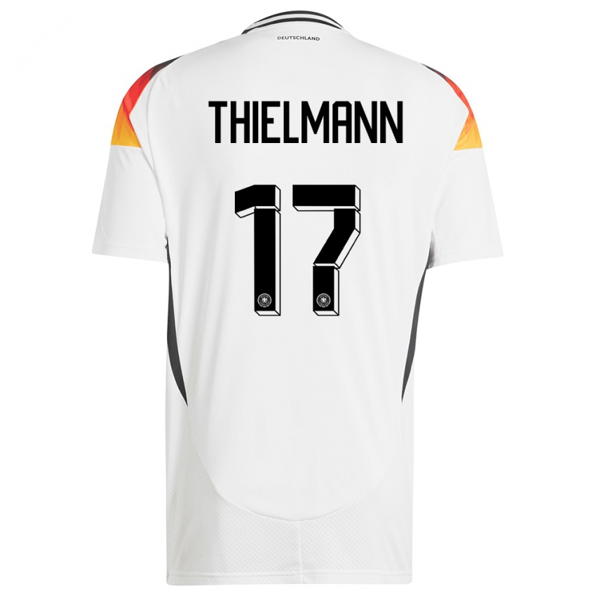 Kinder Deutschland Jan Thielmann #17 Weiß Heimtrikot Trikot 24-26 T-Shirt