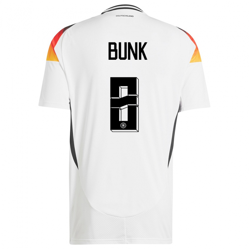 Kinder Deutschland Daniel Bunk #8 Weiß Heimtrikot Trikot 24-26 T-Shirt