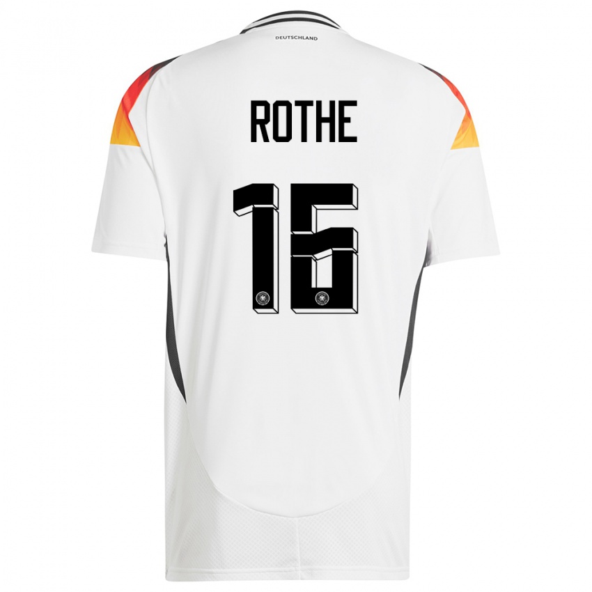 Kinder Deutschland Tom Rothe #16 Weiß Heimtrikot Trikot 24-26 T-Shirt