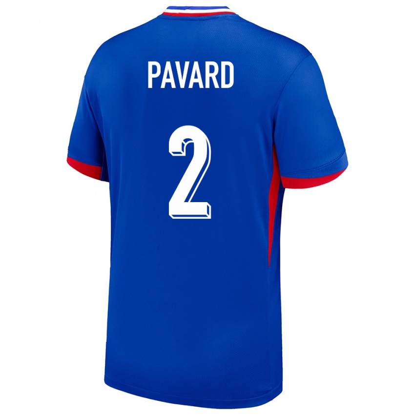 Kinder Frankreich Benjamin Pavard #2 Blau Heimtrikot Trikot 24-26 T-Shirt