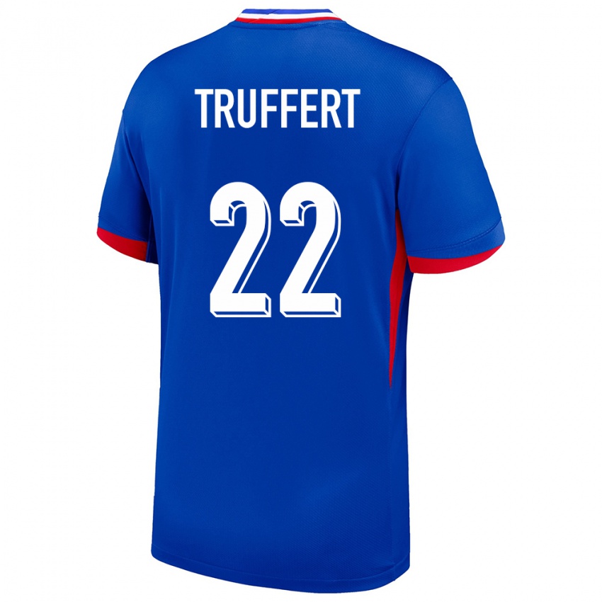 Kinder Frankreich Adrien Truffert #22 Blau Heimtrikot Trikot 24-26 T-Shirt