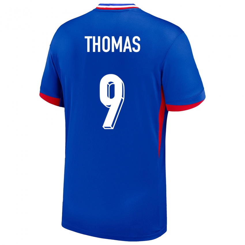 Kinder Frankreich Lindsey Thomas #9 Blau Heimtrikot Trikot 24-26 T-Shirt