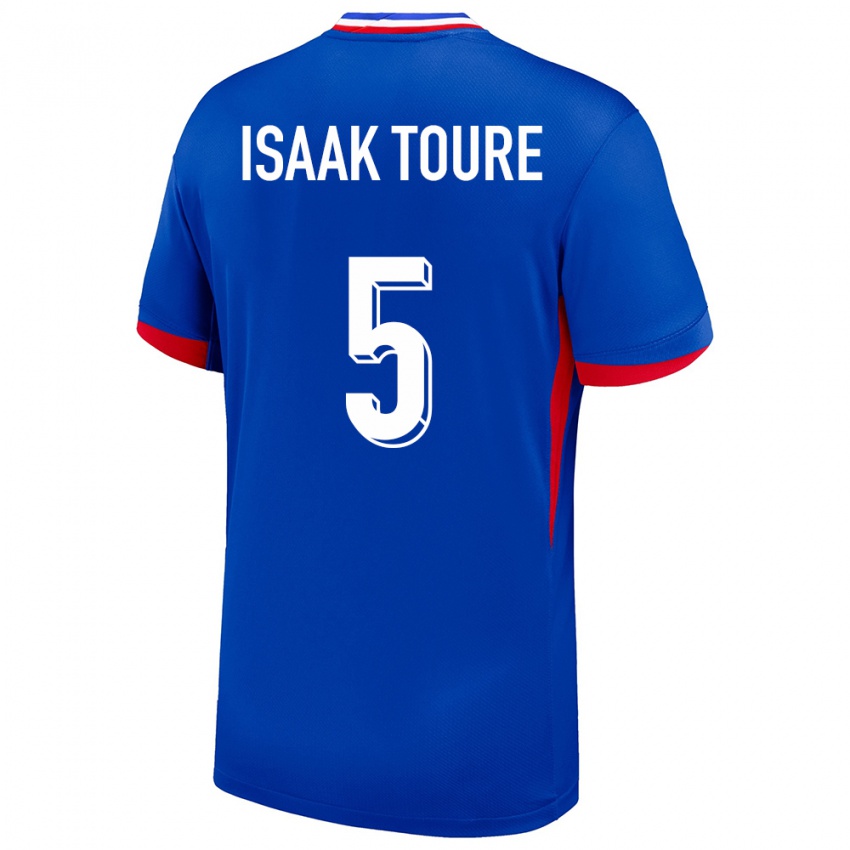 Kinder Frankreich Souleymane Isaak Toure #5 Blau Heimtrikot Trikot 24-26 T-Shirt