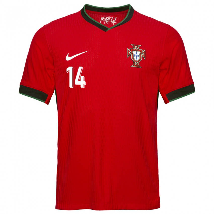 Kinder Portugal Dolores Silva #14 Rot Heimtrikot Trikot 24-26 T-Shirt