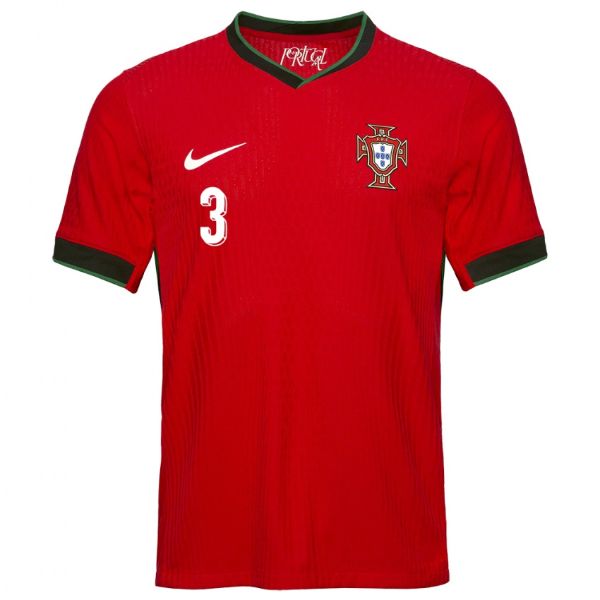 Kinder Portugal Alicia Correia #3 Rot Heimtrikot Trikot 24-26 T-Shirt