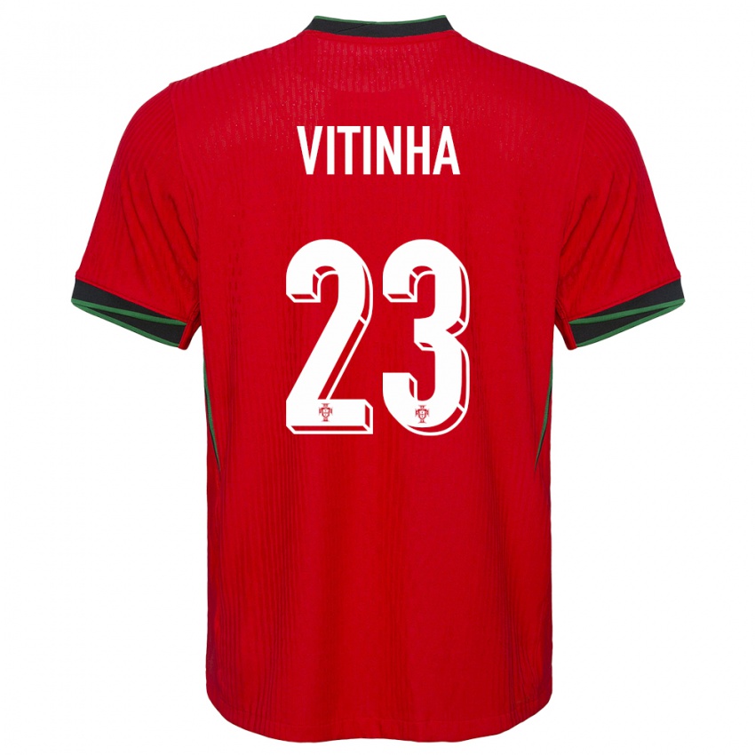 Kinder Portugal Vitinha #23 Rot Heimtrikot Trikot 24-26 T-Shirt