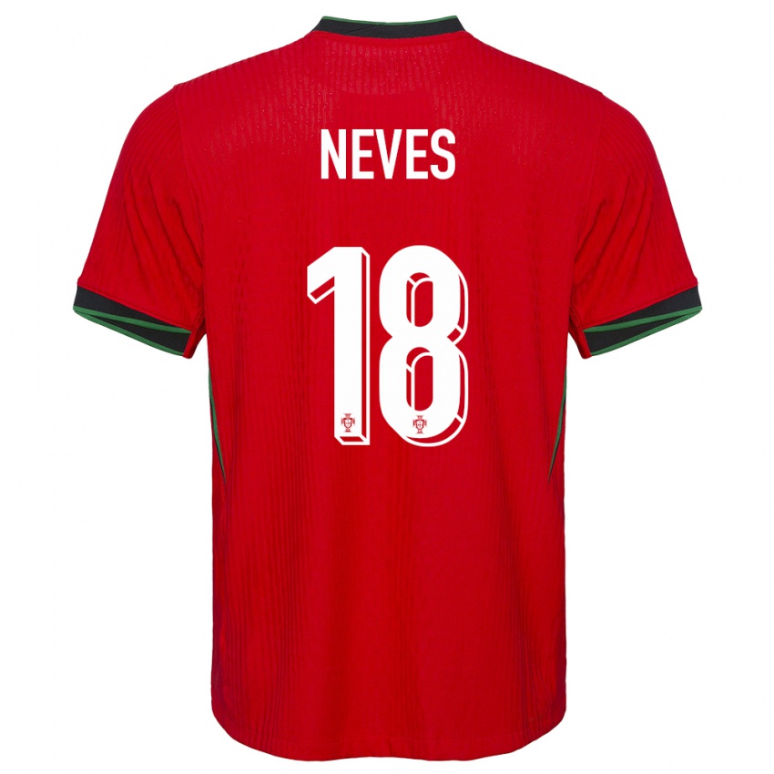 Kinder Portugal Ruben Neves #18 Rot Heimtrikot Trikot 24-26 T-Shirt