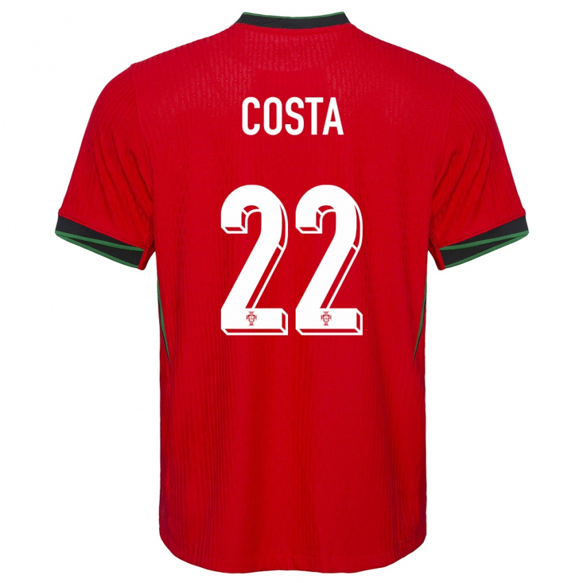 Kinder Portugal Diogo Costa #22 Rot Heimtrikot Trikot 24-26 T-Shirt
