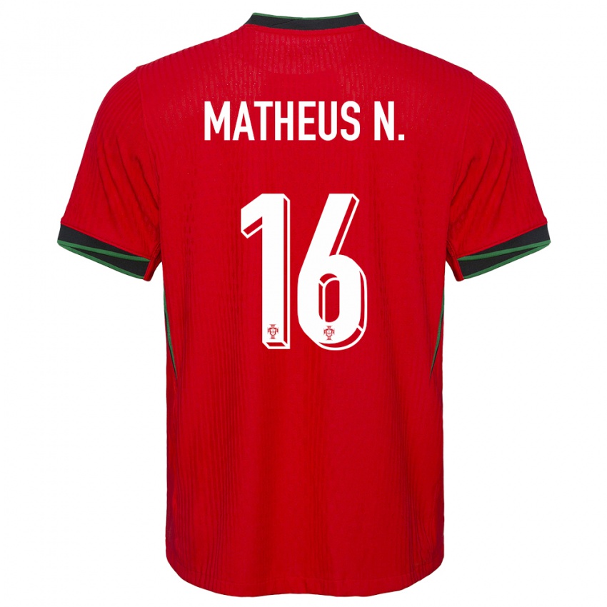 Kinder Portugal Matheus Nunes #16 Rot Heimtrikot Trikot 24-26 T-Shirt