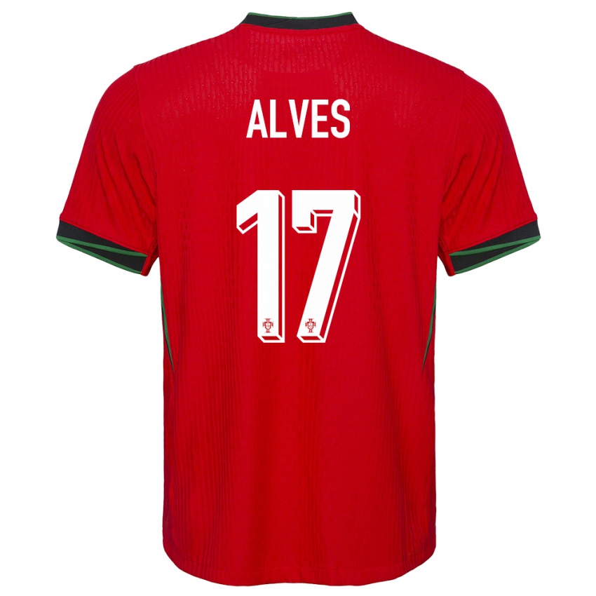 Kinder Portugal Lucia Alves #17 Rot Heimtrikot Trikot 24-26 T-Shirt