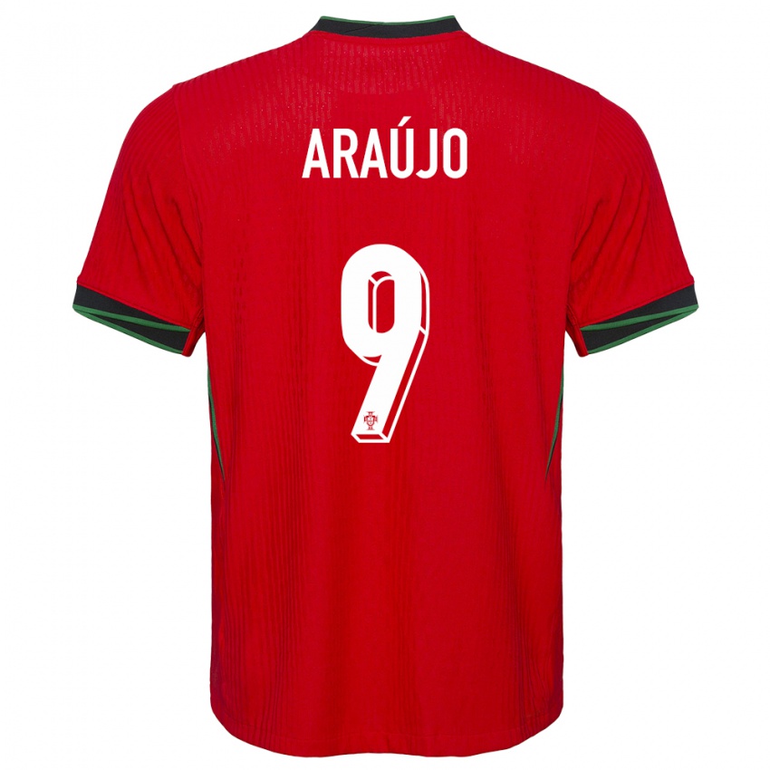 Kinder Portugal Henrique Araujo #9 Rot Heimtrikot Trikot 24-26 T-Shirt