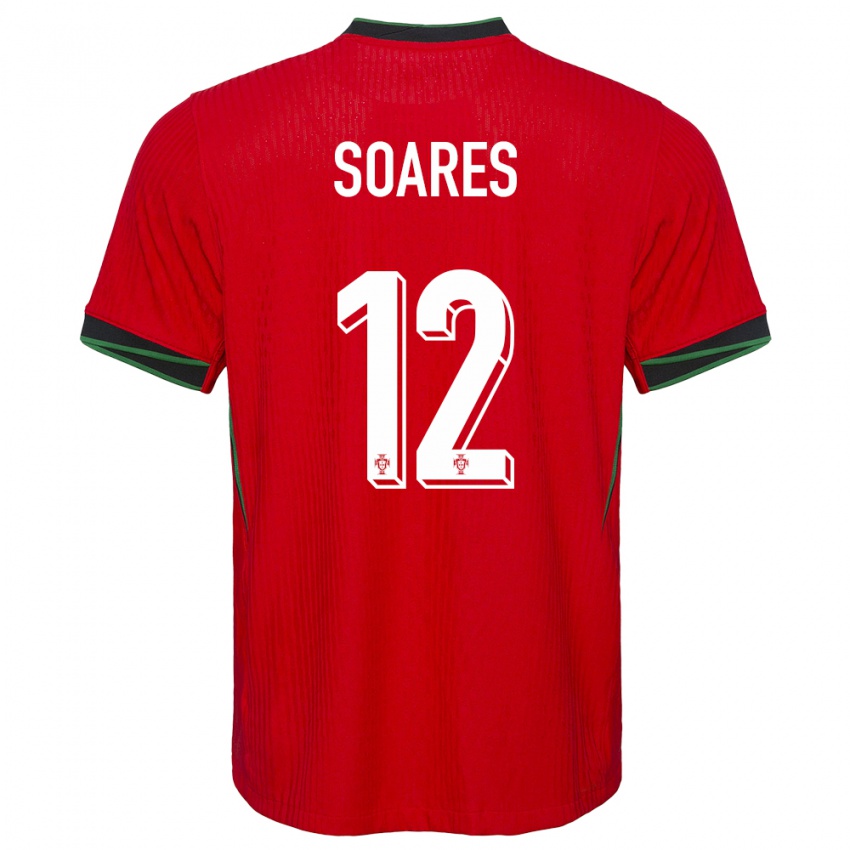 Kinder Portugal Samuel Soares #12 Rot Heimtrikot Trikot 24-26 T-Shirt