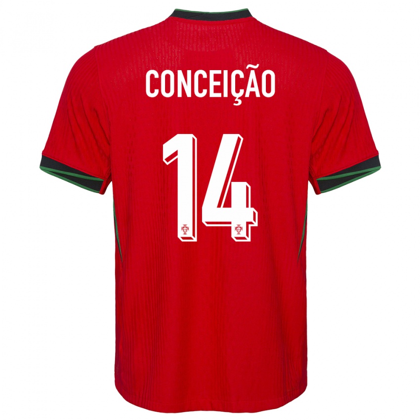 Kinder Portugal Rodrigo Conceicao #14 Rot Heimtrikot Trikot 24-26 T-Shirt