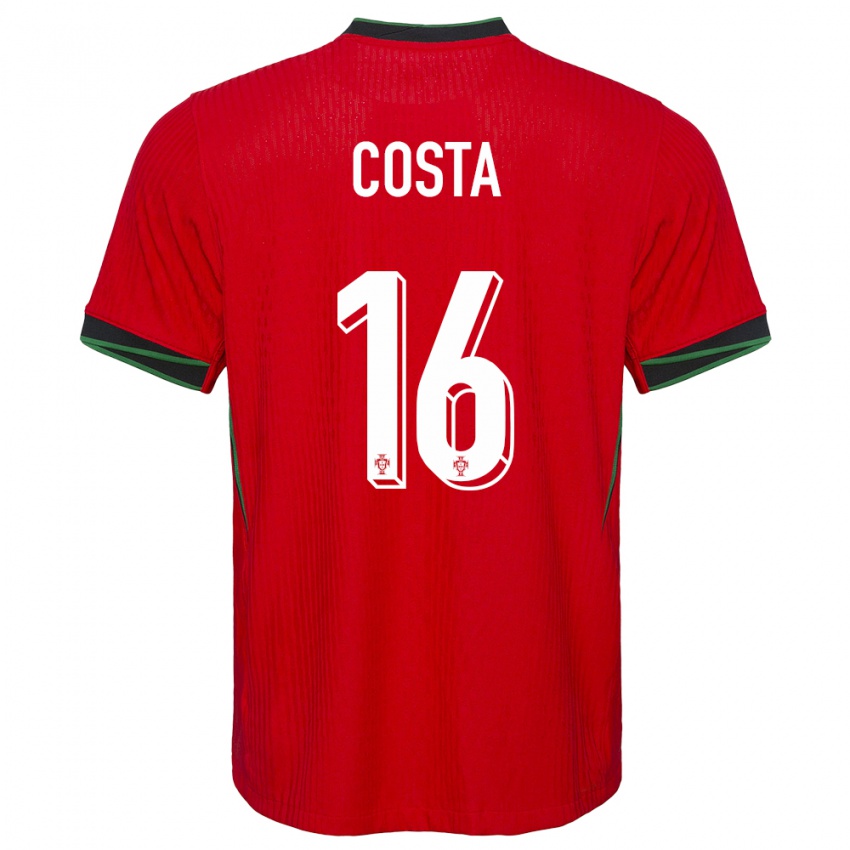 Kinder Portugal David Costa #16 Rot Heimtrikot Trikot 24-26 T-Shirt