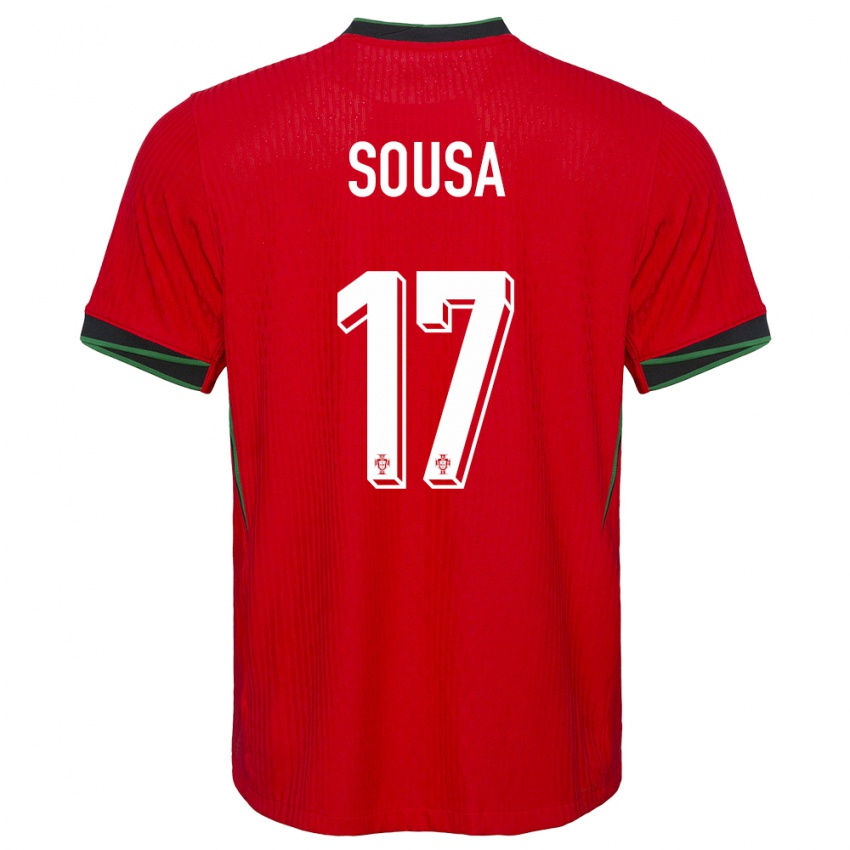 Kinder Portugal Vasco Sousa #17 Rot Heimtrikot Trikot 24-26 T-Shirt