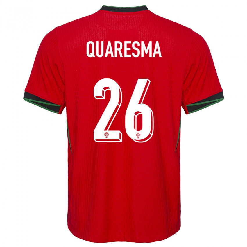 Kinder Portugal Eduardo Quaresma #26 Rot Heimtrikot Trikot 24-26 T-Shirt