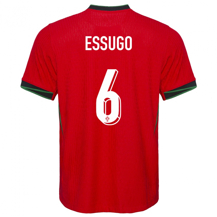 Kinder Portugal Dario Essugo #6 Rot Heimtrikot Trikot 24-26 T-Shirt