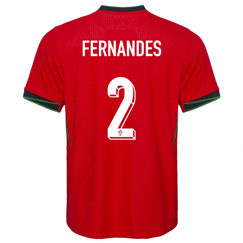 Kinder Portugal Martim Fernandes #2 Rot Heimtrikot Trikot 24-26 T-Shirt