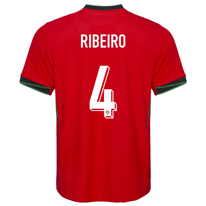 Kinder Portugal Ricardo Ribeiro #4 Rot Heimtrikot Trikot 24-26 T-Shirt