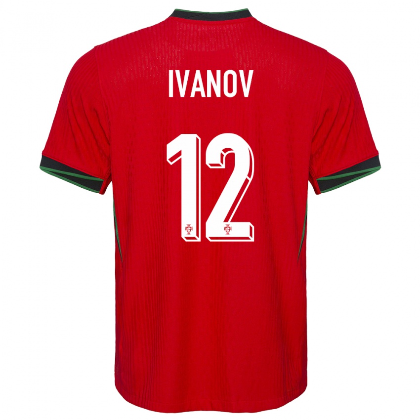 Kinder Portugal David Ivanov #12 Rot Heimtrikot Trikot 24-26 T-Shirt