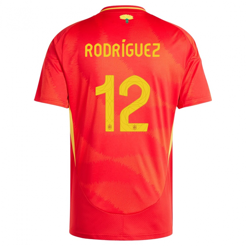 Kinder Spanien Lucia Rodriguez #12 Rot Heimtrikot Trikot 24-26 T-Shirt