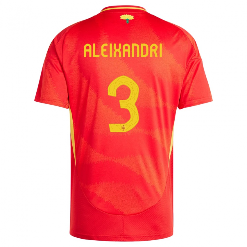 Kinder Spanien Laia Aleixandri #3 Rot Heimtrikot Trikot 24-26 T-Shirt