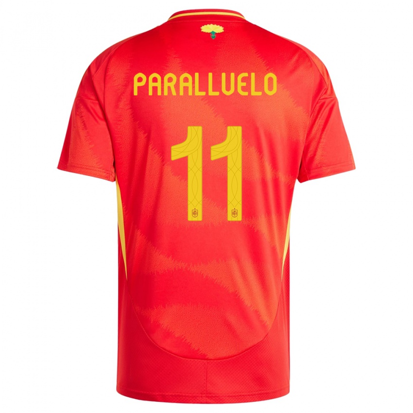 Kinder Spanien Salma Paralluelo #11 Rot Heimtrikot Trikot 24-26 T-Shirt