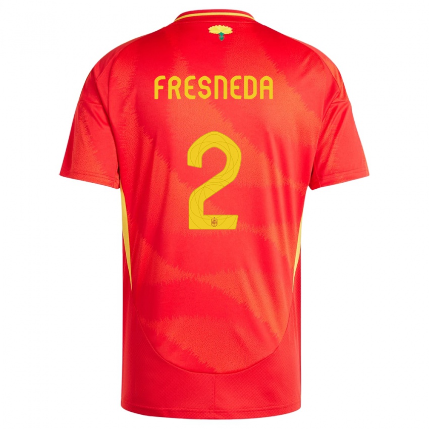 Kinder Spanien Ivan Fresneda #2 Rot Heimtrikot Trikot 24-26 T-Shirt