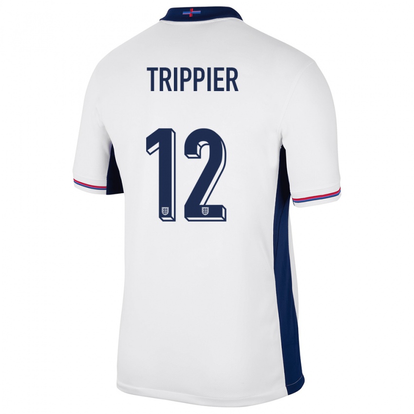 Kinder England Kieran Trippier #12 Weiß Heimtrikot Trikot 24-26 T-Shirt