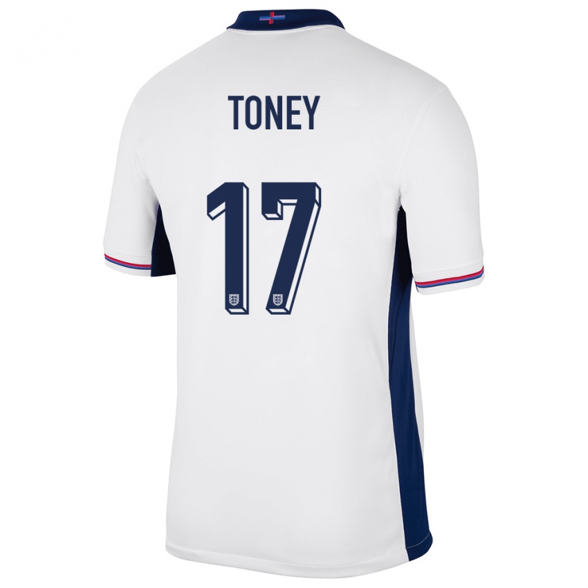 Kinder England Ivan Toney #17 Weiß Heimtrikot Trikot 24-26 T-Shirt