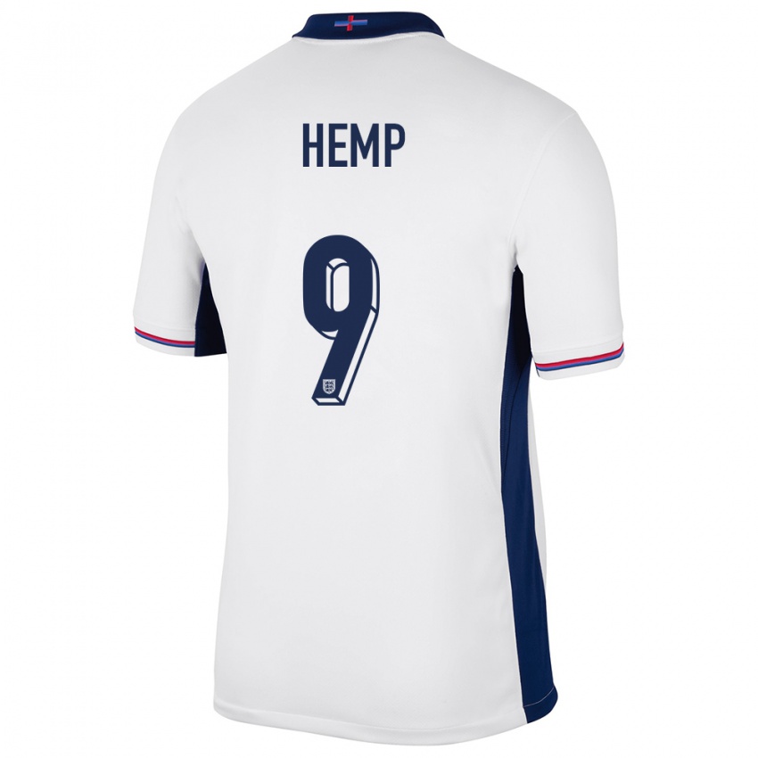 Kinder England Lauren Hemp #9 Weiß Heimtrikot Trikot 24-26 T-Shirt