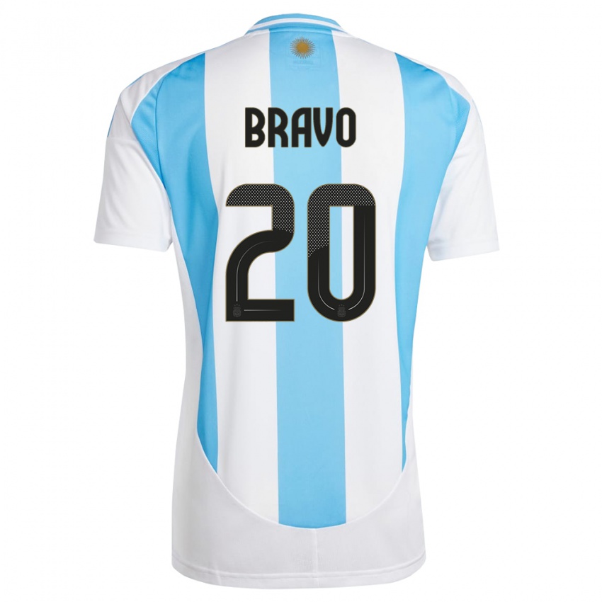 Kinder Argentinien Ruth Bravo #20 Weiß Blau Heimtrikot Trikot 24-26 T-Shirt