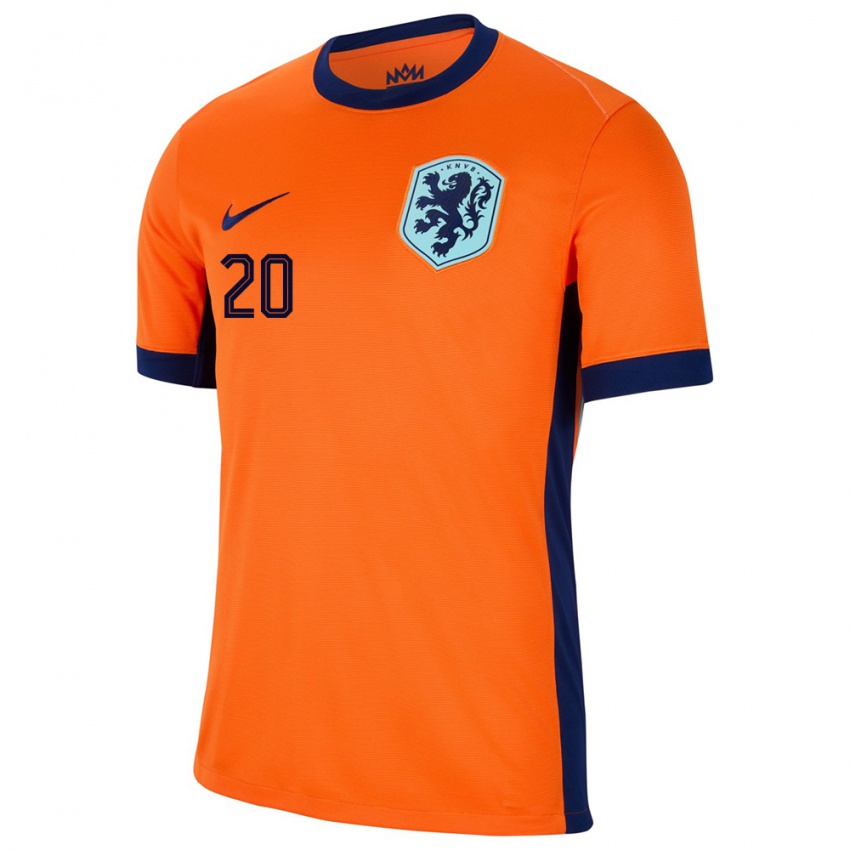 Kinder Niederlande Bayren Strijdonck #20 Orange Heimtrikot Trikot 24-26 T-Shirt