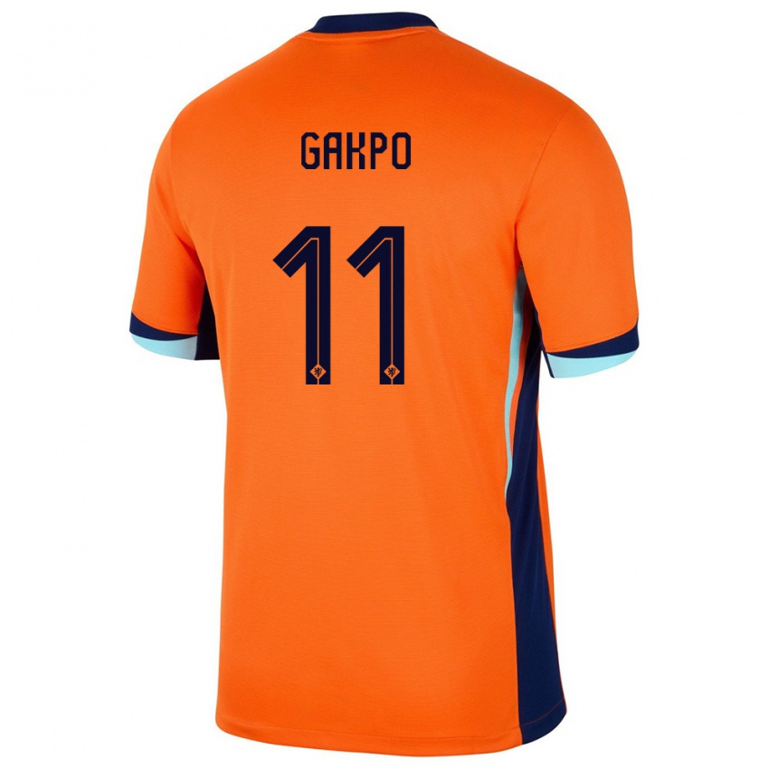 Kinder Niederlande Cody Gakpo #11 Orange Heimtrikot Trikot 24-26 T-Shirt