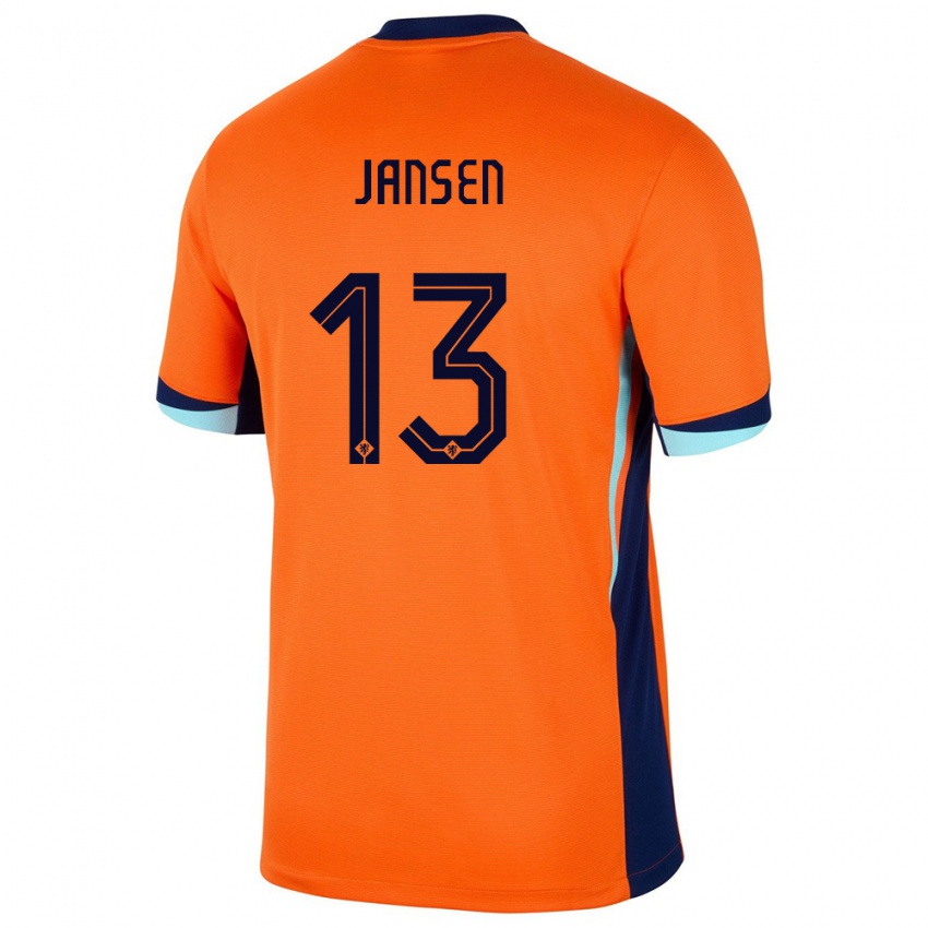 Kinder Niederlande Renate Jansen #13 Orange Heimtrikot Trikot 24-26 T-Shirt