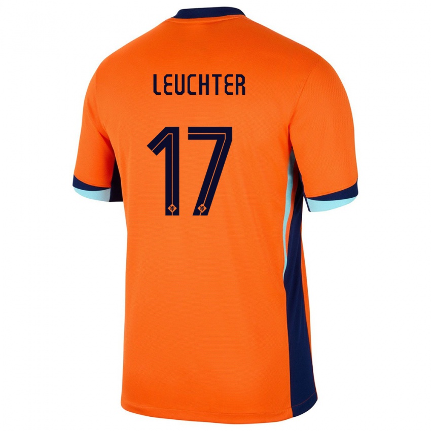 Kinder Niederlande Romee Leuchter #17 Orange Heimtrikot Trikot 24-26 T-Shirt