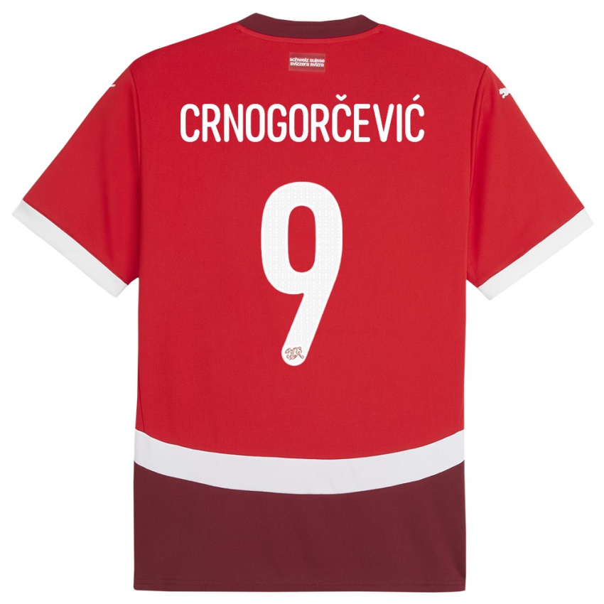 Kinder Schweiz Ana Maria Crnogorcevic #9 Rot Heimtrikot Trikot 24-26 T-Shirt