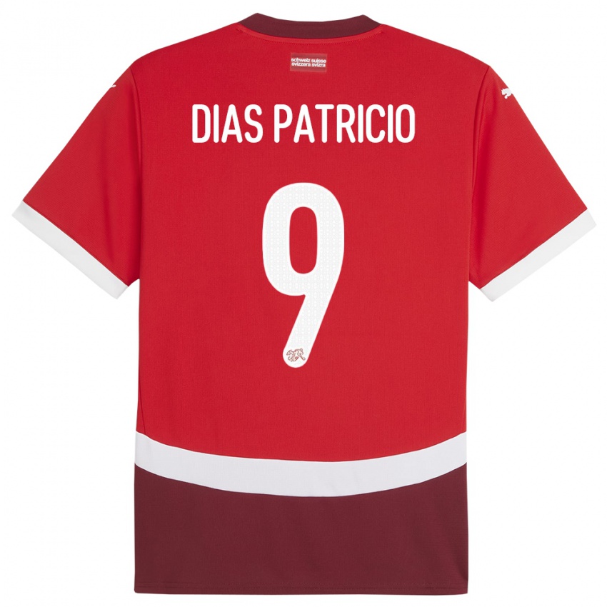 Kinder Schweiz Alexandre Dias Patricio #9 Rot Heimtrikot Trikot 24-26 T-Shirt