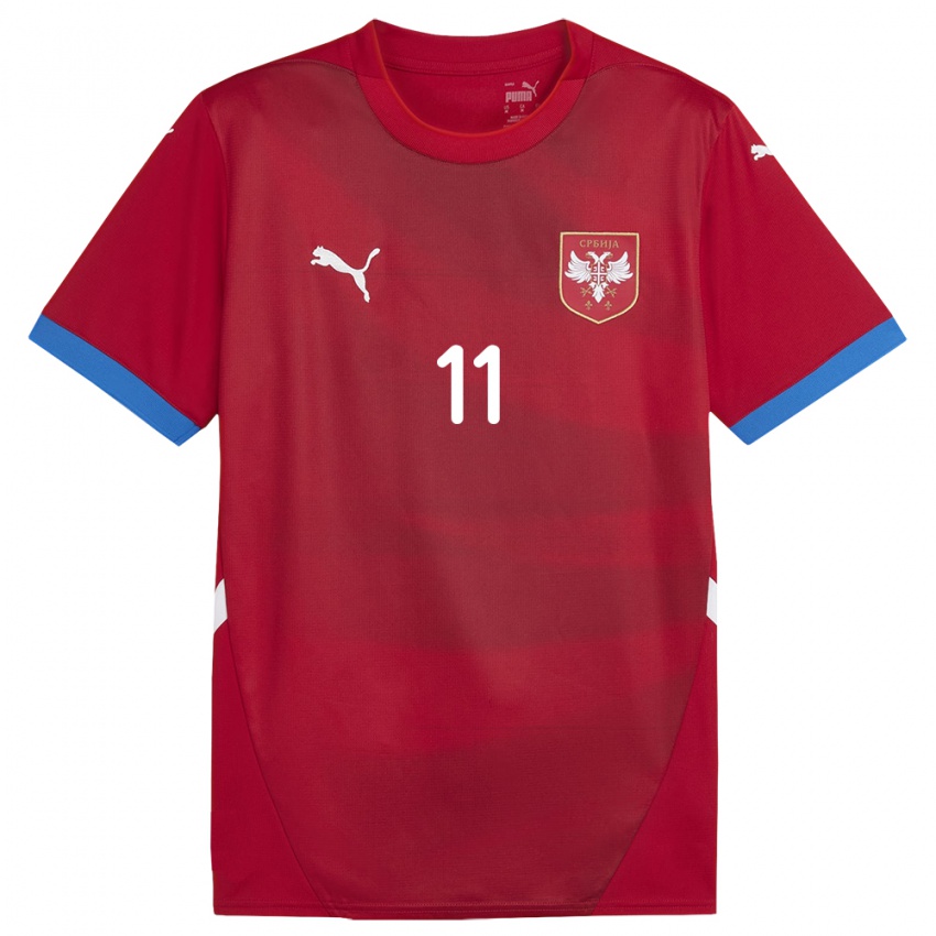 Kinder Serbien Miljana Ivanovic #11 Rot Heimtrikot Trikot 24-26 T-Shirt