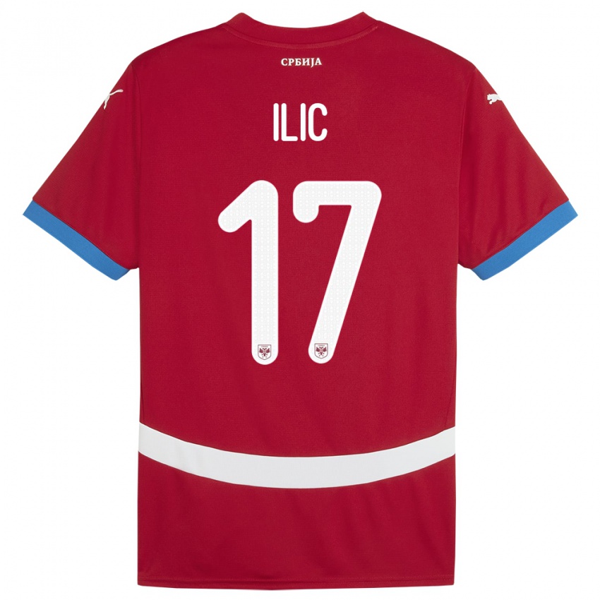 Kinder Serbien Ivan Ilic #17 Rot Heimtrikot Trikot 24-26 T-Shirt