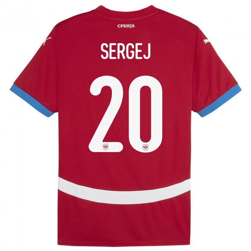 Kinder Serbien Sergej Milinkovic-Savic #20 Rot Heimtrikot Trikot 24-26 T-Shirt