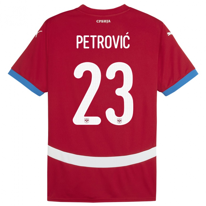 Kinder Serbien Jovana Petrovic #23 Rot Heimtrikot Trikot 24-26 T-Shirt