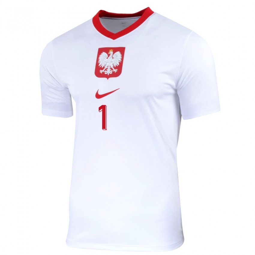 Kinder Polen Wojciech Szczesny #1 Weiß Heimtrikot Trikot 24-26 T-Shirt