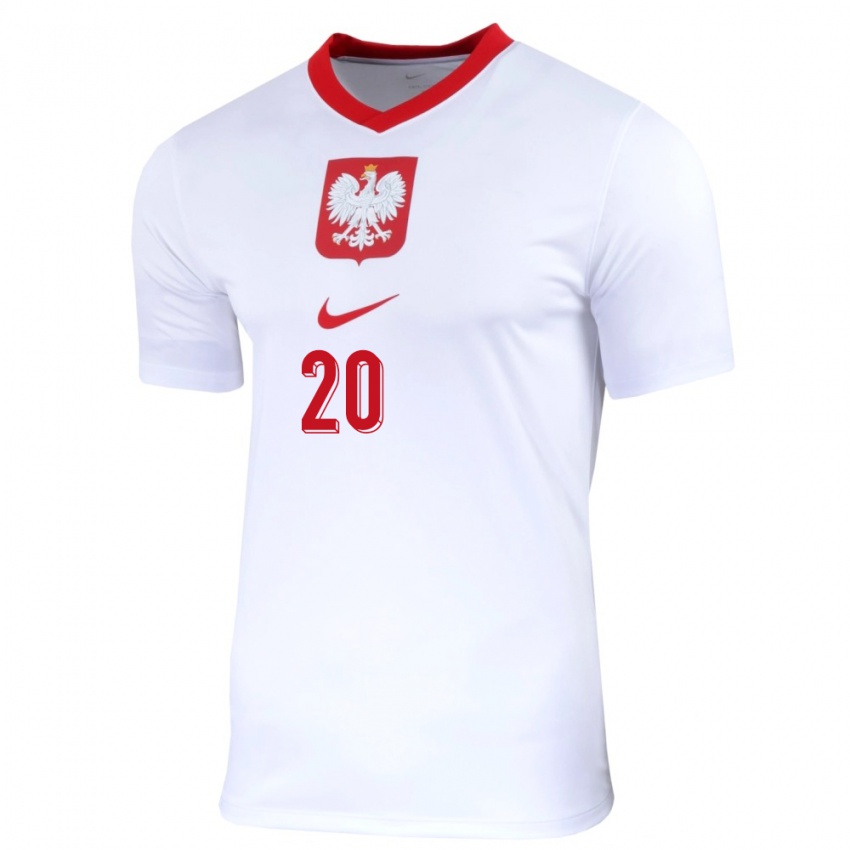 Kinder Polen Sebastian Szymanski #20 Weiß Heimtrikot Trikot 24-26 T-Shirt