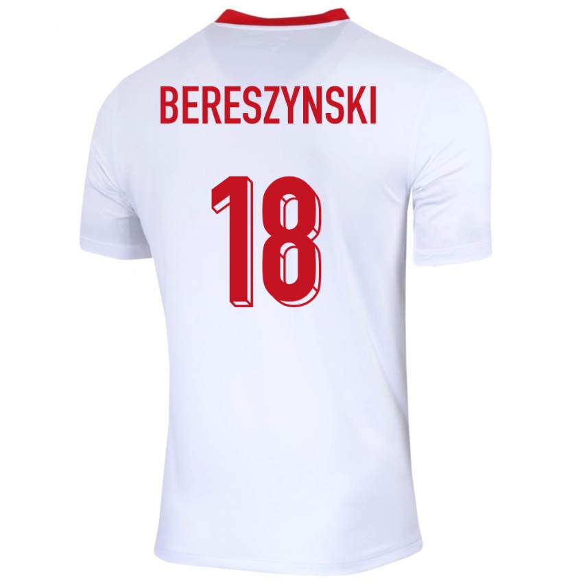 Kinder Polen Bartosz Bereszynski #18 Weiß Heimtrikot Trikot 24-26 T-Shirt